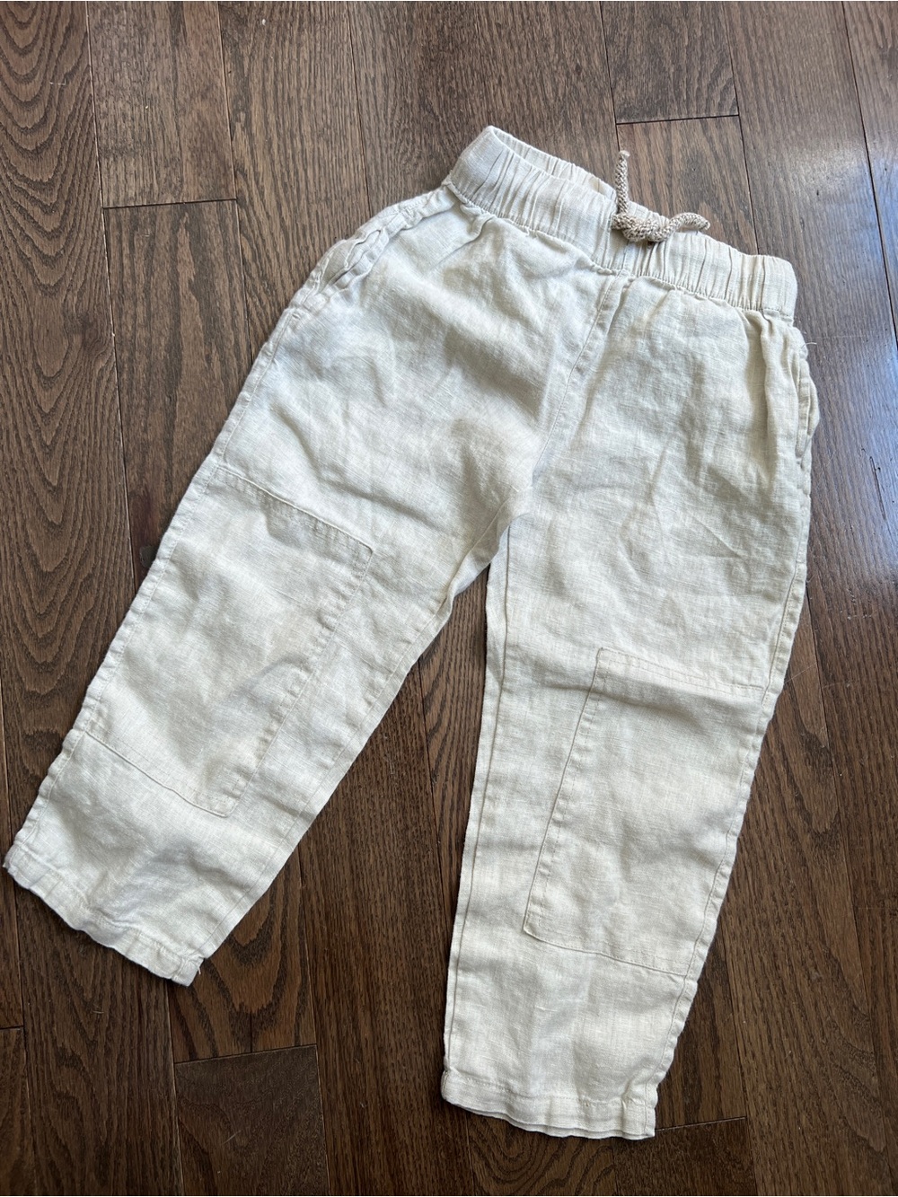 Play Up Store Kids Neutral Linen Pants Cream size 4